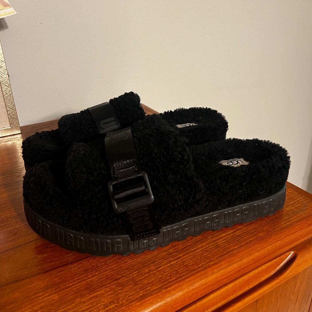 Ugg Platform Fuzzy Fluffita Sandal Slide